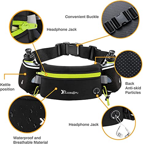 Running Waist Belt + 2x 175mL Bottles