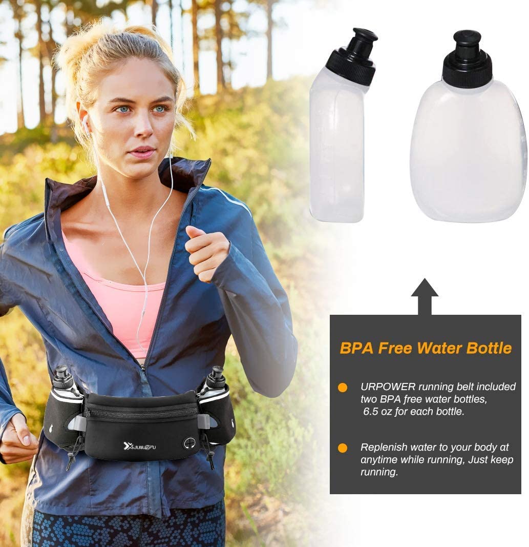 Running Waist Belt + 2x 175mL Bottles